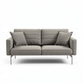 Canapé deux places en tissu gris avec coussins déhoussables 180 x 90 x 85cm