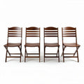 Chaises pliantes en bois marron pour usage intérieur ou extérieur 40 x 45 x 80cm