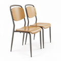 Chaise en métal et bois pour intérieur ou extérieur dimensions 40 x 45 x 90cm