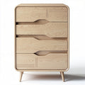 Commode en bois de chêne naturel avec quatre tiroirs dimensions 80 x 50 x 100cm